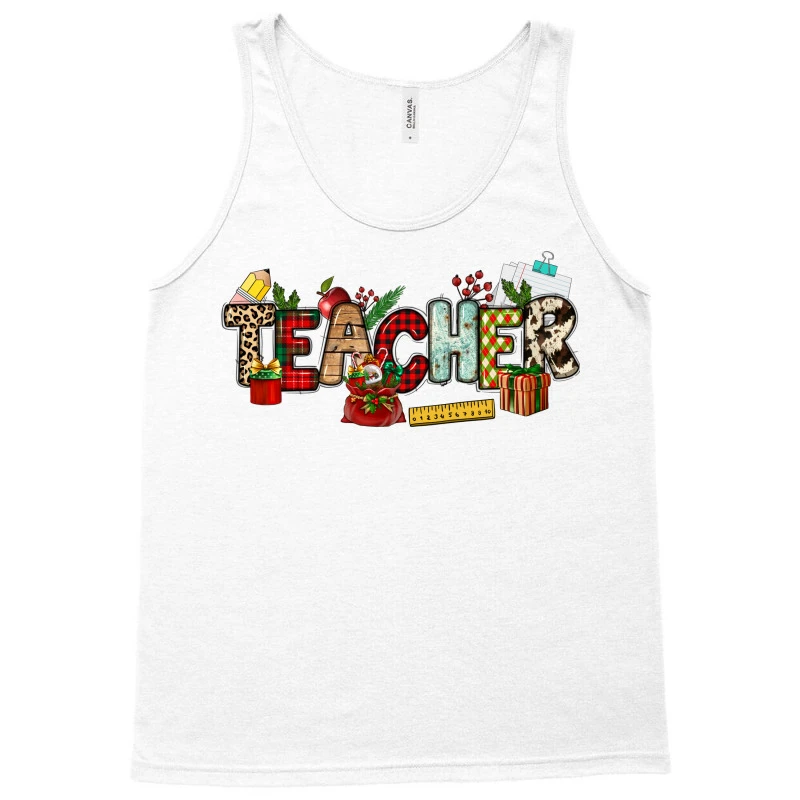 Christmas Teacher Tank Top 3 Christmas Teacher Tank Top - Image 3