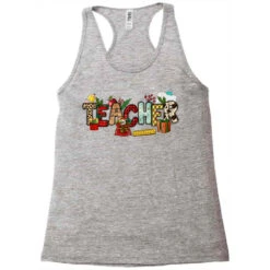 Christmas Teacher Racerback Tank 7 Christmas Teacher Racerback Tank -Santa Clothing Shop pd.2527056005.45.25102070.s3.1 front grey ffffff none x0y0 144 800x800 1