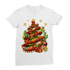 Christmas Feliz Navidad Sombrero Tree Ladies Fitted T-Shirt -Santa Clothing Shop pd.2527075448.36.25102075.s3.1 front white ffffff none x1.5y0 151 800x800 1
