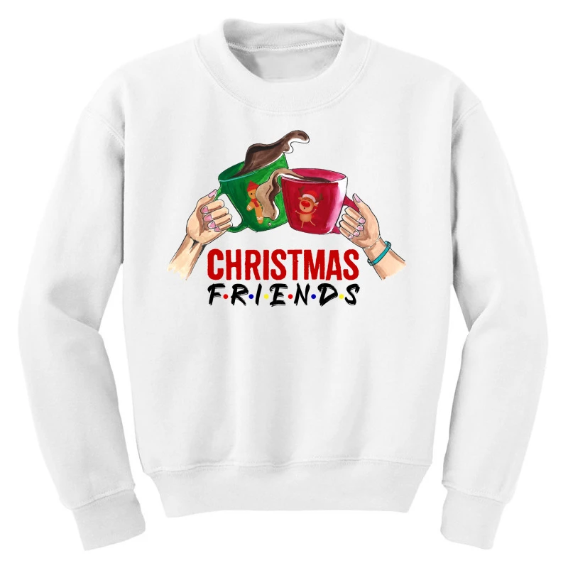 Christmas Friends Youth Sweatshirt 3 Christmas Friends Youth Sweatshirt - Image 3