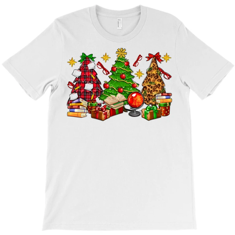 Teacher Christmas Trees T-Shirt 3 Teacher Christmas Trees T-Shirt - Image 3