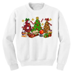 Teacher Christmas Trees Youth Sweatshirt 7 Teacher Christmas Trees Youth Sweatshirt -Santa Clothing Shop pd.2527098291.52.25102144.s3.1 front white ffffff none x0y0 169 800x800 1