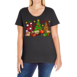 Teacher Christmas Trees Ladies Curvy T-Shirt
