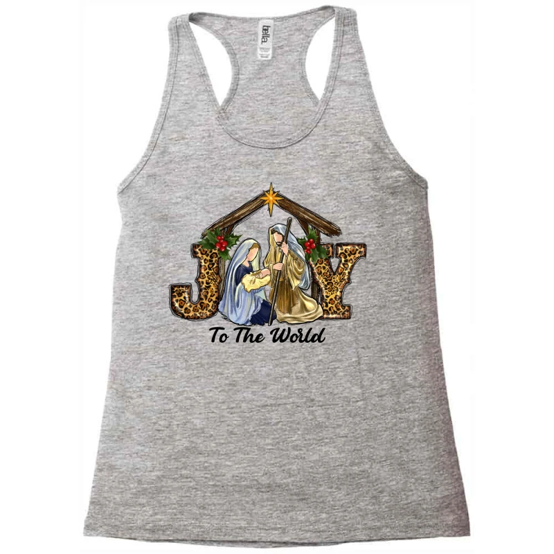 Joy To The World Baby Jesus Christmas Racerback Tank 3 Joy To The World Baby Jesus Christmas Racerback Tank - Image 3
