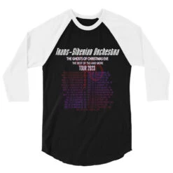 THE GHOSTS OF CHRISTMAS EVE 3/4 Sleeve Shirt 7 THE GHOSTS OF CHRISTMAS EVE 3/4 Sleeve Shirt -Santa Clothing Shop pd.2527147734.33.25102819.s3.1 front black and white ffffff none x0y25.5 150 800x800 1