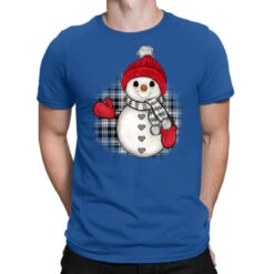 Grey Christmas Snowman T-Shirt