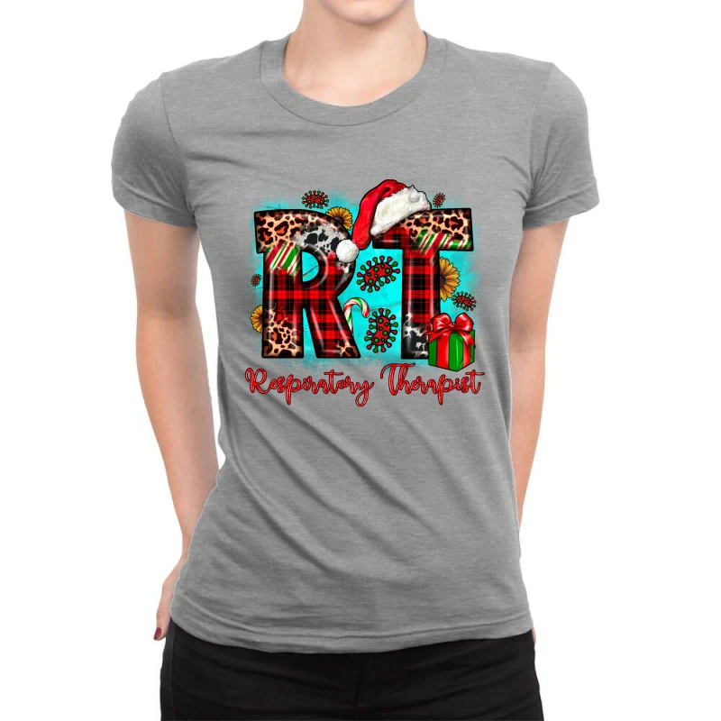 Christmas Rt Respiratory Therapist Ladies Fitted T-Shirt 1 Christmas Rt Respiratory Therapist Ladies Fitted T-Shirt