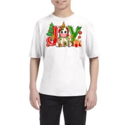 Joy Christmas Unicorn Youth Tee
