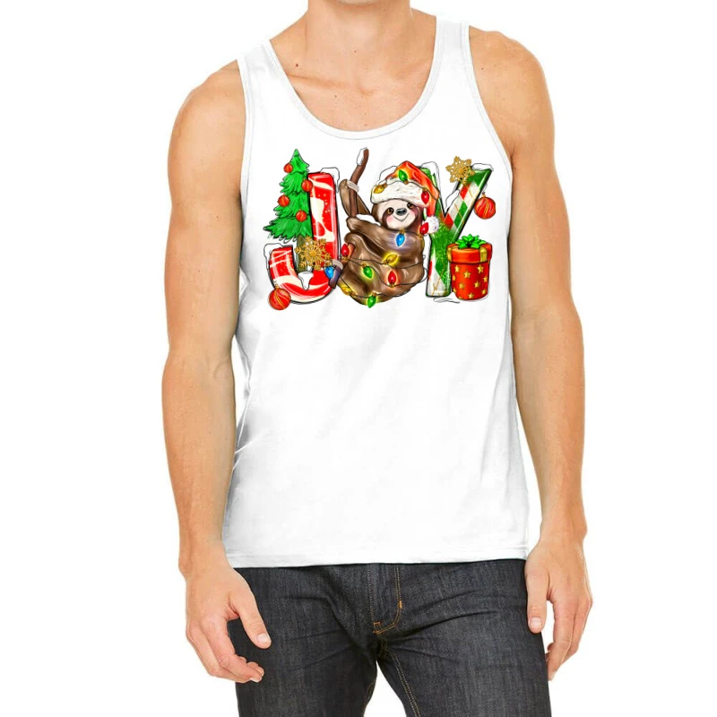 Joy Christmas Sloth Tank Top 1 Joy Christmas Sloth Tank Top