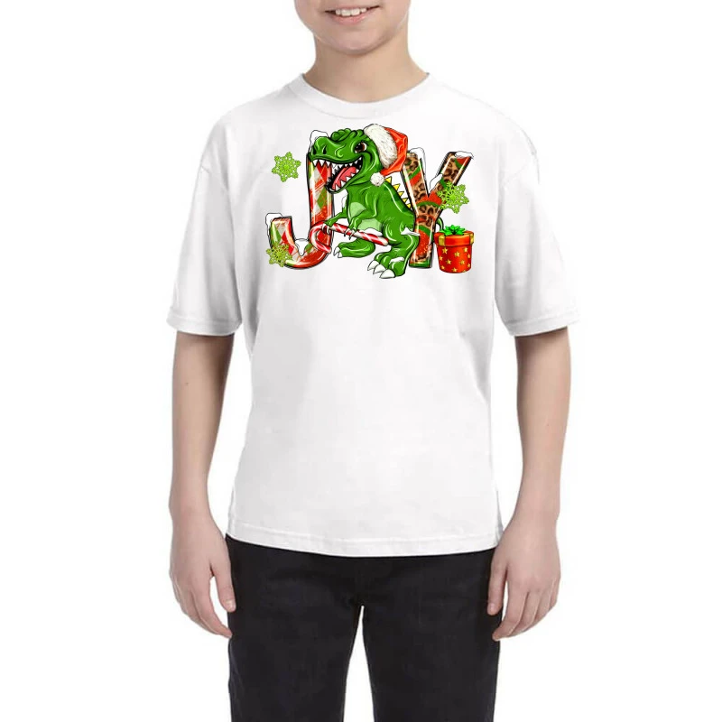 Joy Christmas T-Rex Youth Tee 1 Joy Christmas T-Rex Youth Tee