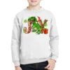 Joy Christmas T-Rex Youth Sweatshirt