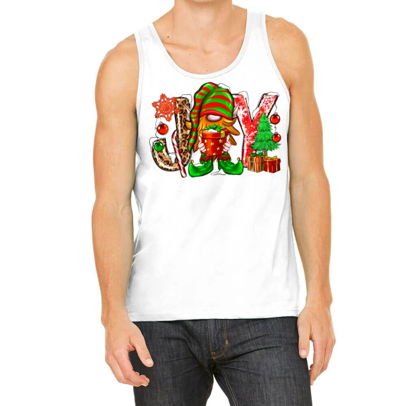 Joy Christmas Elf Gnome Tank Top