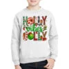 Holly Jolly Vibes With Christmas Candies Youth Sweatshirt