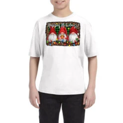 Happy Holidays Gnomes Christmas Youth Tee