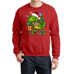 Christmas Rex-Mas Crewneck Sweatshirt