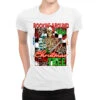 Rockin' Around The Christmas Tree Skeleton Ladies Fitted T-Shirt