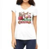 Pink Just A Girl Who Loves Christmas Women's V-Neck T-Shirt