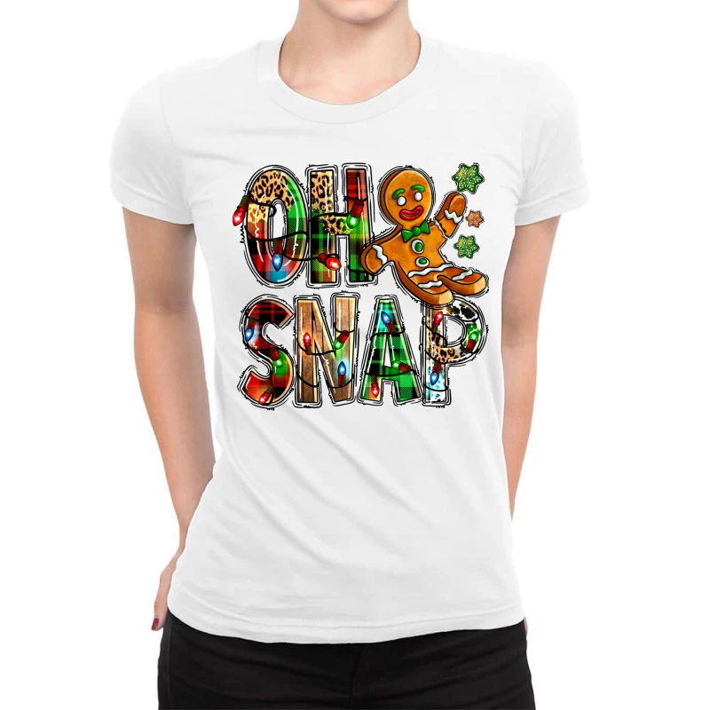 Oh Snap Christmas Ladies Fitted T-Shirt 1 Oh Snap Christmas Ladies Fitted T-Shirt