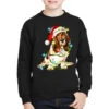 Christmas Basset Hound Dog Youth Sweatshirt