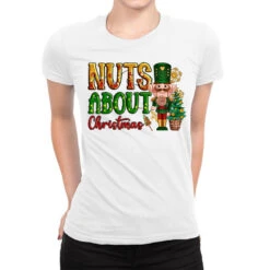 Nuts About Christmas Nutcracker Ladies Fitted T-Shirt