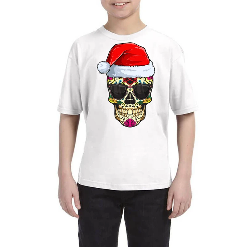 Christmas Sugar Skull Santa Merry Xmas Funny Holid Youth Tee 1 Christmas Sugar Skull Santa Merry Xmas Funny Holid Youth Tee