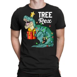 Christmas Dinosaur Tree Rex Cute Boys Kids Trex Xm T-Shirt