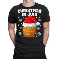 Christmas In July Santa Pineapple Hawaiian Summer T-Shirt