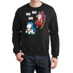 Christmas Santa Unicorn Magical Xmas Santa Claus S Crewneck Sweatshirt