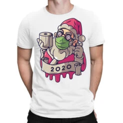 Christmas 2020 Santa Wearing Mask Funny Xmas Costu T-Shirt