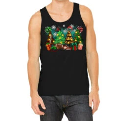 Christmas Trees With Football Tank Top