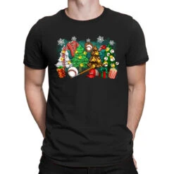 Christmas Trees With Baseball T-Shirt