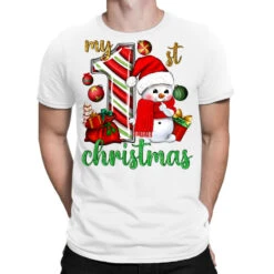 My 1st. Christmas With Cute Snowman T-Shirt