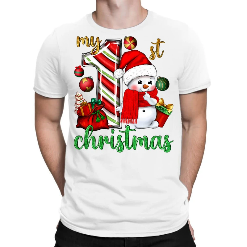 My 1st. Christmas With Cute Snowman T-Shirt 1 My 1st. Christmas With Cute Snowman T-Shirt