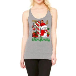 My 1st. Christmas With Cute Snowman Racerback Tank