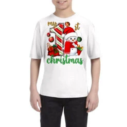 My 1st. Christmas With Cute Snowman Youth Tee