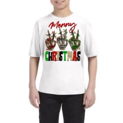 Merry Christmas Skeleton Hands Youth Tee