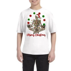 Merry Christmas Skeleton Youth Tee