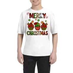 Merry Christmas Cupcakes Youth Tee