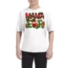 Mama Elf With Gift Christmas Youth Tee