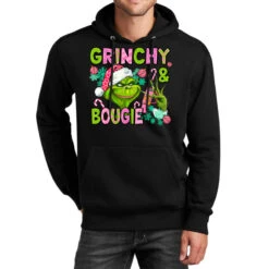 Christmas Characters And Bougie Unisex Hoodie