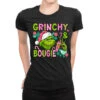Christmas Characters And Bougie Ladies Fitted T-Shirt
