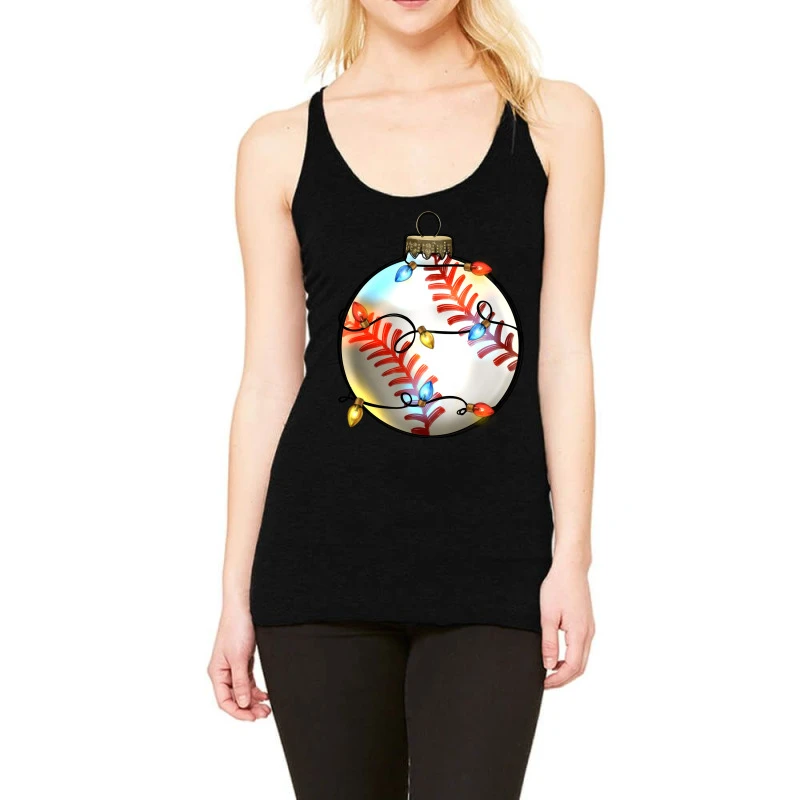 Christmas Baseball Racerback Tank 1 Christmas Baseball Racerback Tank