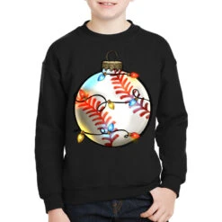 Christmas Baseball Youth Sweatshirt