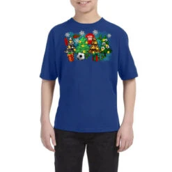 Christmas Trees With Soccer Youth Tee