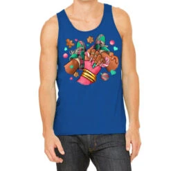 Pink Christmas Black Girl Sneakers Tank Top