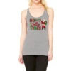 Holly Jolly Vibes Christmas With Santa Racerback Tank