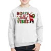 Holly Jolly Vibes Christmas With Santa Youth Sweatshirt