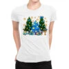 Hannukah Christmas Trees Ladies Fitted T-Shirt