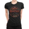 Crm21112209 Merry Christmas (family Name) Family 2 Ladies Fitted T-Shirt