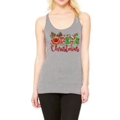 Deer Christmas Reindeer Racerback Tank